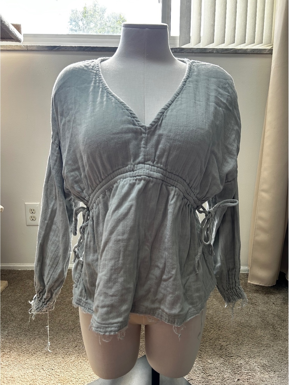 True Craft Blouse Blue/Gray